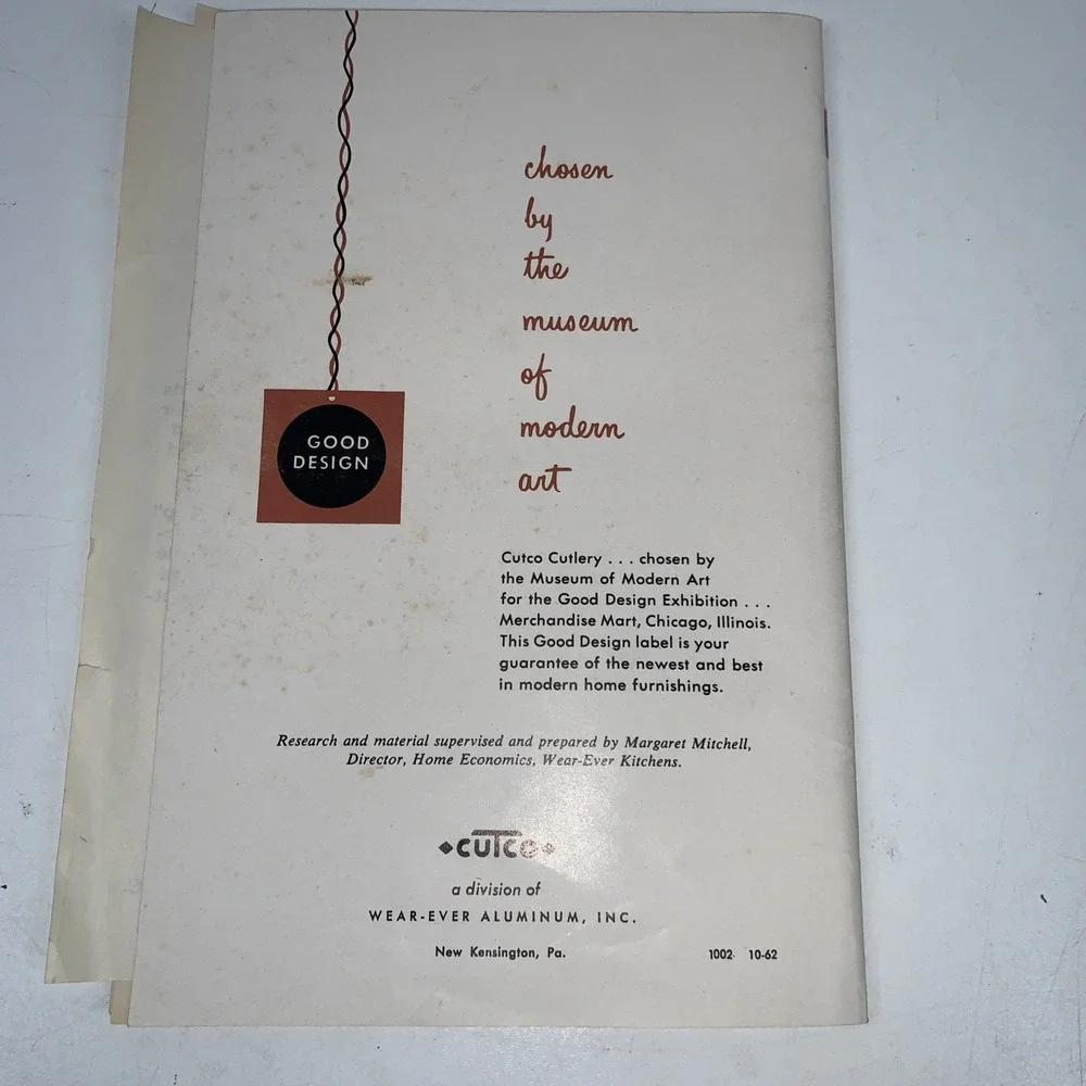 Vintage Carving Booklet - A Carving Guide by Cutco Knives Cutlery 1954